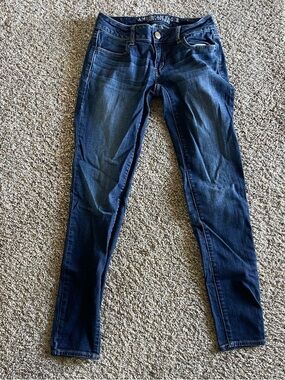 American Eagle Outfitters Dark Blue Skinny Jeans — Women's Stretch Slim Fit